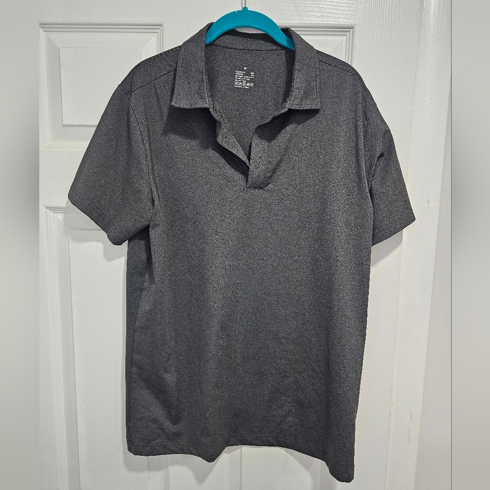 Men's Charcoal Gray Quick Dry Polo Shirt